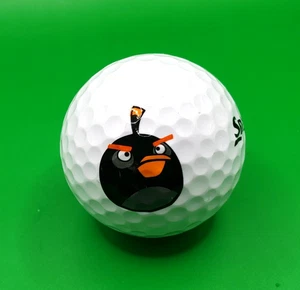Black Orange Angry Bird Logo Srixon #4 AD333 White Golf Ball - Picture 1 of 3