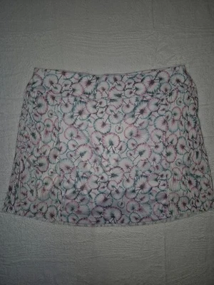 Pantalones Cortos Integrados Greg Norman Golf Skort Plisados Floral Blanco Rosa Azul Talla M Foto 1 de 4