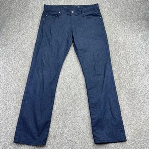 AG Adriano Goldschmied The Everett Jeans Men Slim Straight 36x32 Blue Glen Plaid - Picture 1 of 15