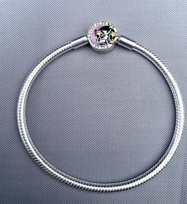 Cat Moon Star Animal Snake Bracelet 18cm 925 Sterling Silver Plated - Image 1 of 2