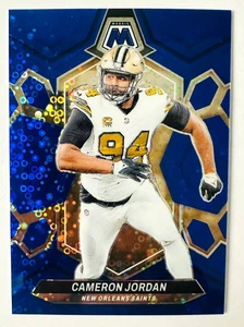 2024 Panini Mosaic Cameron Jordan BLUE Disco Prizm Card SP #/75 Saints Star! - Picture 1 of 3
