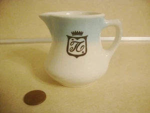 Vintage Restaurant Ware Mayer China AIRBRUSH BLUE MCM Individual Cream Pitcher! - Picture 1 of 6