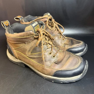 Ariat Waterproof Mens 10 D Leather Hiking Ankle Boots Brown Lace Up - Image 1 of 4