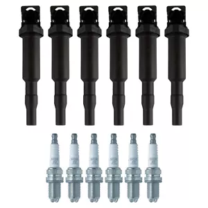 Bosch 6 Ignition Coil NGK 6 Laser Platinum Spark Plug Kit For BMW E53 X5 3.0 L6 - Picture 1 of 1