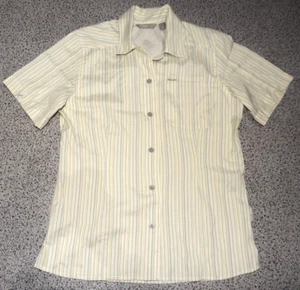 Damen Bluse Kurzarm Gelb/Grau gestreift Kragen Gr. 36 Salewa - Bild 1 von 4