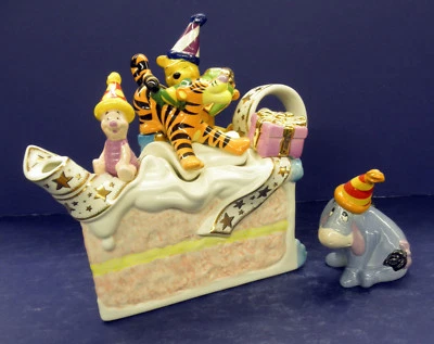 Cardew Pooh's Birthday Party Teapot & Figure- New!  #FDY13211- #440/4950 - Image 1 of 4