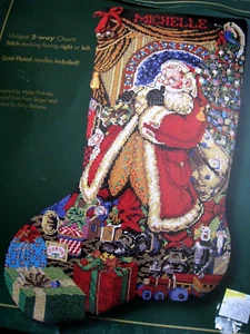 Bucilla Celebrations Gezähltes Kreuz Strumpf KIT, WEIHNACHTEN PRÄSENZ, 84024, 18" - Bild 1 von 13