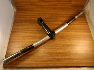 1990's MTB flat aluminium handlebar Cycletech + stem ahead Cycletech 1 1/8'' - Picture 1 of 12