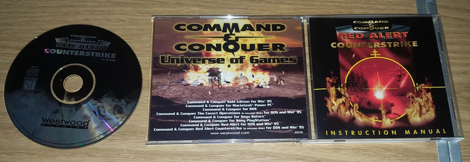 Command & Conquer Red Alert Counterstrike PC/Computer Software Disc 1997 Expansi - Image 1 of 1