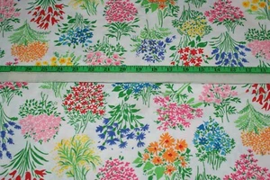 Colorful Flower Bouquets Home Decor Fabric Upholstery 2 Yd 26" x 60 Wide NEW - Picture 1 of 2