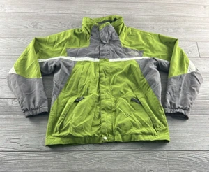 The North Face Jacket Boys Large Hyvent Green & Gray Full Zip Up Nylon - Picture 1 of 9