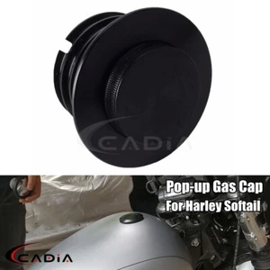 Pop-Up Fuel Tank Cap For Harley Softail Breakout Street Bob Standard 2018-2024 - Picture 1 of 9