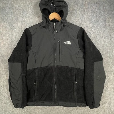 North Face Fleece Womens Medium Black Denali Hoodie Jacket Polartec Casual Top - Image 1 of 4