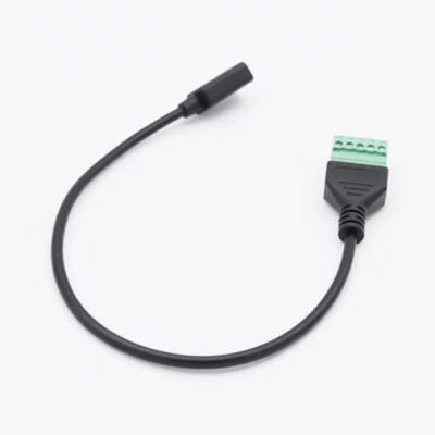USB 3.1 Type-C Female to 5Pin Screw Connector Shield Terminal Plug Adapter Cable - Image 1 of 4