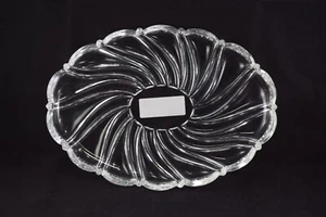 Mikasa PIATTO ovale in vetro MINTA PIPERITA carne dolce vortice Germania piatto 9 1/4" - Foto 1 di 7