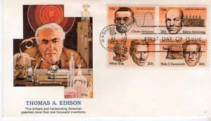 USPS FDC Fleetwood #2055-58 – 1983 20c American Inventors ST3095 - Picture 1 of 2