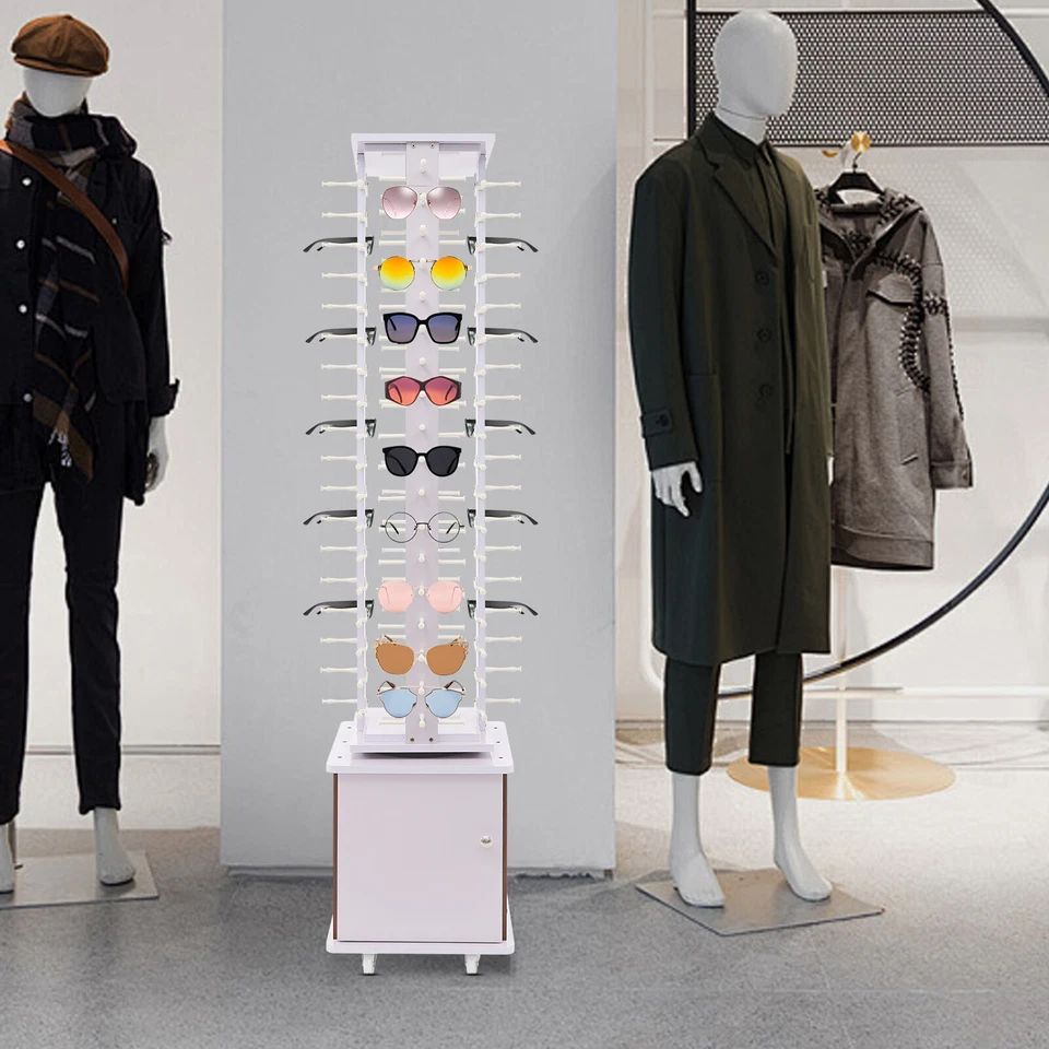 72 pares rack de exibição de óculos giratório suporte de exibição de armazenamento EUA - Imagem 1 de 4