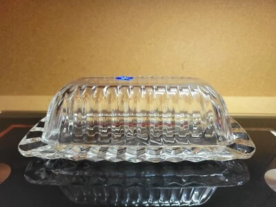 Plato de mantequilla cubierto de vidrio corte transparente Studio Nova Terina NUEVO Foto 1 de 4