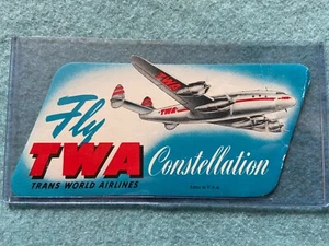 Vintage FLY TWA Trans World Airlines Constellation Sticker - Bild 1 von 1