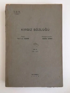 KIRGIZ KIRGHIZ 1948 People Dialect Turkish Dictionary Kyrgyzstan - Picture 1 of 3
