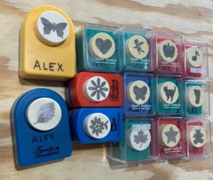 Jumbo Paper Craft Punch - Lot of 14 Punches - Butterfly, Cat, Heart, Leaf, Music - Picture 1 of 4
