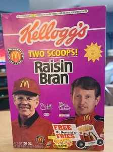 Nascar 1997 Empty Cereal Box Kelloggs Raisin Brain Joe Gibbs Bill Elliott - Picture 1 of 6