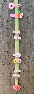 Handmade Hair Clips With Holder Accessories Storage Hanger Ester Bunny GiftWarp - Picture 1 of 3