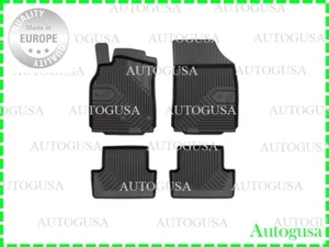 NEW LHD BLACK RUBBER FLOOR MATS LINERS ALL WEATHER FOR RENAULT MEGANE 2008-2015 - Picture 1 of 4