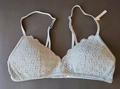 Aerie Women Slate  Blue Lace Wireless Bra 36B Sans Armature NWT 54485 Real Happy - Image 1 of 4