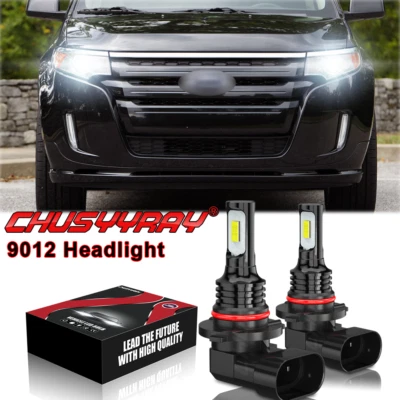 Para For Ford Edge 2011-2014 2pc 9012 LED faro de luz alta / baja bombillas kit - Image 1 of 4