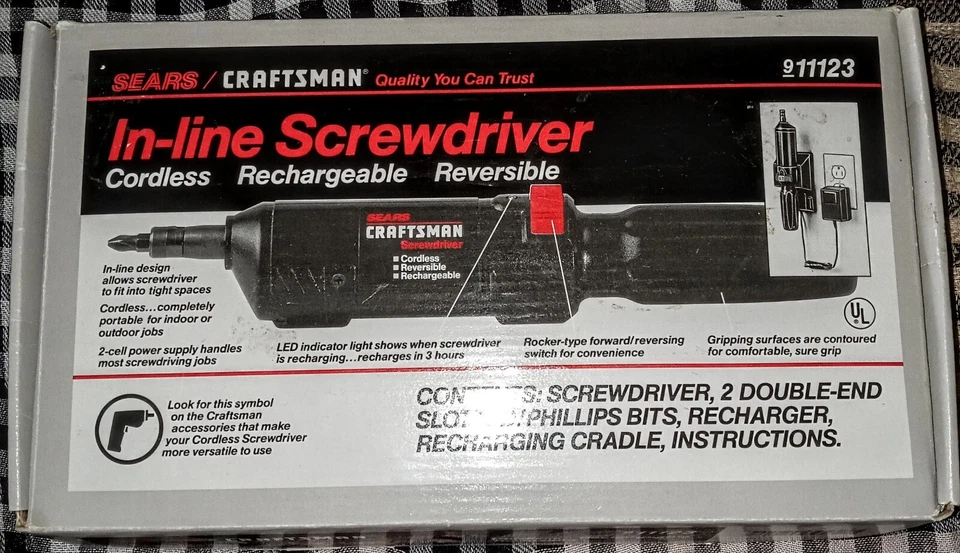Craftsman 2.4V Cordless Screwdriver -  NEW, Old Stock  - VIntage - Image 1 of 3
