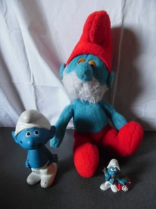 Vintage Konvolut Plüschtier + Figuren Schlumpf smurf Peyo - Bild 1 von 8