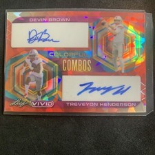 2023 Leaf Vivid Devin Brown/Treveyon Henderson Dual Auto #1/8 P413