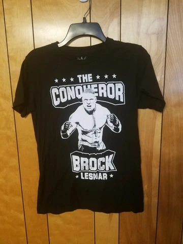BROCK LESNAR shirt SMALL Short Sleeve Graphic t BLACK The Conqueror H4 Cover