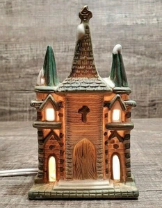 Chiesa villaggio vittoriano con porcellana leggera Natale - Foto 1 di 5