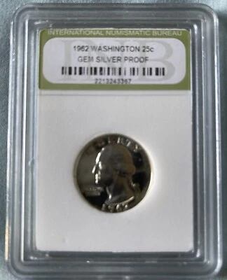 1962 Proof Silver 25c Washington Quarter  Gem BU Uncirculated Coin. - Image 1 of 2