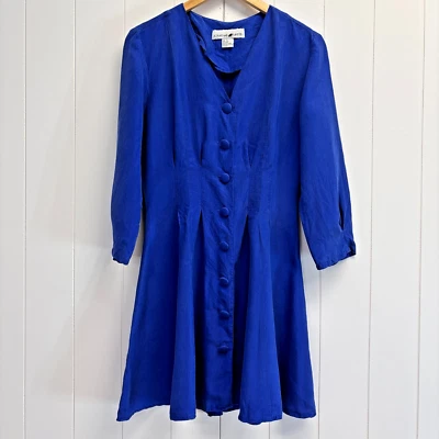 Vestido de seda vintage Jonathan Martin talla 7 Old Money silencioso lujo sofisticado Foto 1 de 4