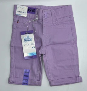 Girls Size XS (5/6) Vigoss Bermuda Shorts Adjustable Waistband Purple - Picture 1 of 4