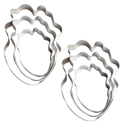 1 set da 6 pezzi per torte per torta fondente in acciaio inossidabile (argento) - Immagine 1 di 4