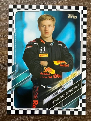Checker Flag Portrait Juri Vips #69 - 2021 Topps Formula 1 F1 F2 Flagship  NM - Image 1 of 2