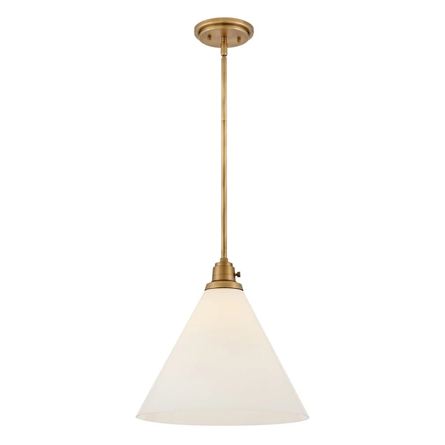 Hinkley Lighting Arti 1 Light Pendant, Heritage Brass/Cased Opal - 3694HB-CO - Image 1 of 1