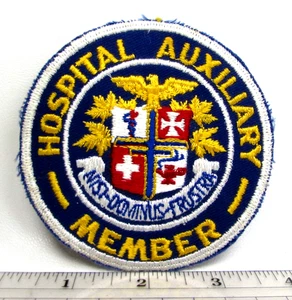 Vintage Krankenhaus Hilfsmitglied Jacke Patch Freiwillige Unterstützung 3 1/2" - Bild 1 von 3