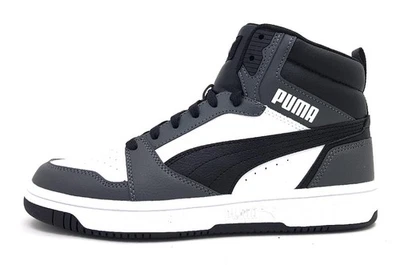 Puma Rebound V6 Herrenschuhe Sneaker sportlicher Schnürer Weiß Freizeit