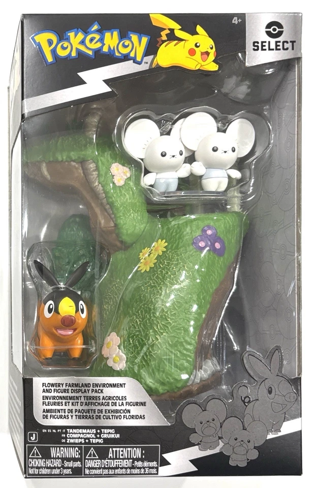 Pokemon Select Environment Pack Flowery Farmland Tepig and Tandemaus 7 In Hand - Image 1 of 1