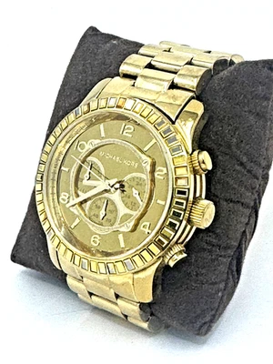 Michael Kors Runway Cronógrafo 44.5mm Chapado en Oro CN PULSERA MK5541 Usado Foto 1 de 4