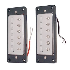 Set of 2pcs Mini Humbucker Pickups for 6 String Electric Bass Guitar Parts - Picture 1 of 6