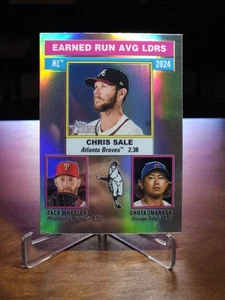 Topps Heritage 2025 refractor cromado ERA venta de líderes, Wheeler, Imanaga #201 - Imagen 1 de 2