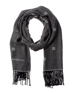 Bufanda para mujer Givenchy mezcla de lana y seda gris - Imagen 1 de 3