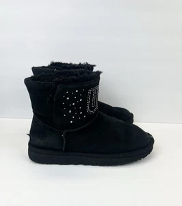 Ugg Australia Women's Classic Ugg Gem Mini Boot Size 9 Black 1125911 Suede - Picture 1 of 8