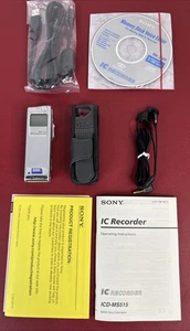 Sony ICD-MS515 Digital Voice Recorder  w Memory Stick, Case, CD Rom, Manual ++ - Picture 1 of 22